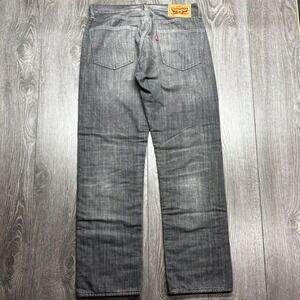 Levis 505 32x32 Regular Fit Straight Leg Jeans Faded Black Gray Mens Lined